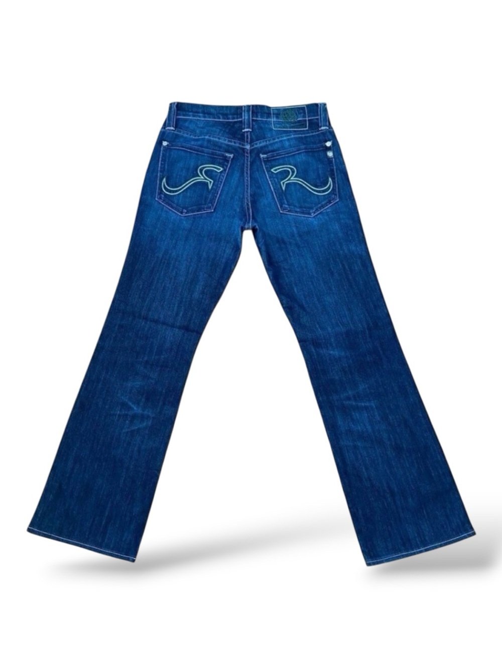 ROCK & Republic dark blue Henlee jeans with a button fly skull head rock biker